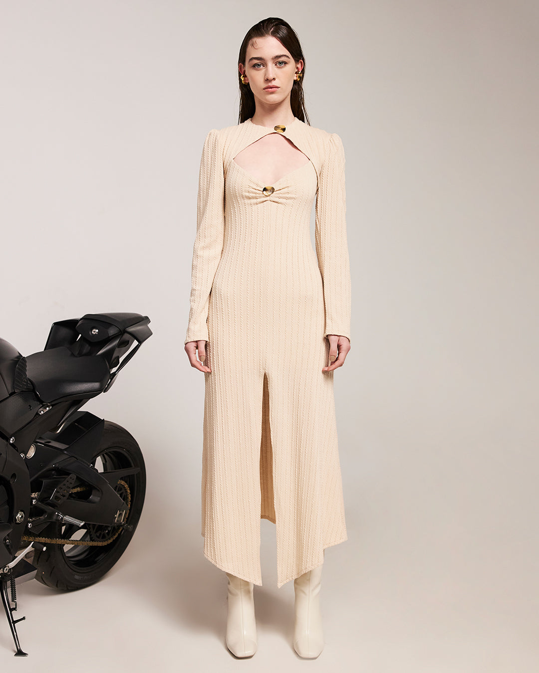 Temu Beige Dress