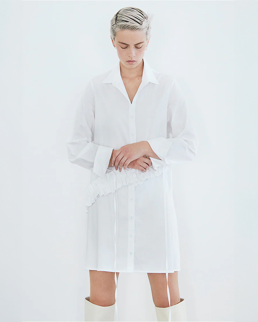 Vincent White Shirt Dress
