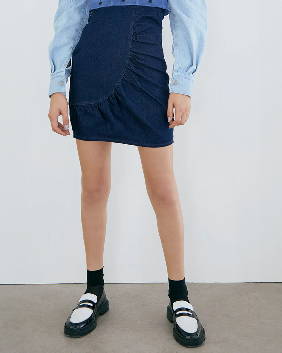 Nicolay Dark Blue Denim Skirt