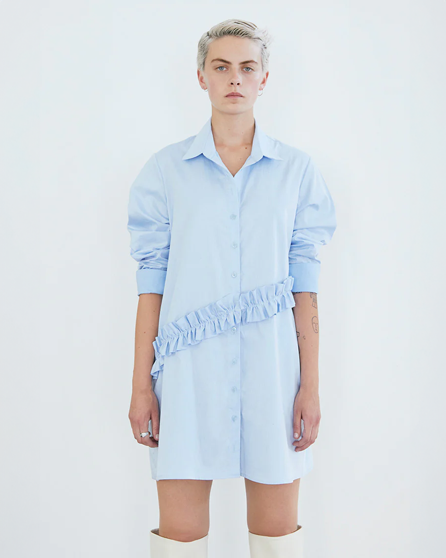 Vincent Oxford Blue Shirt Dress