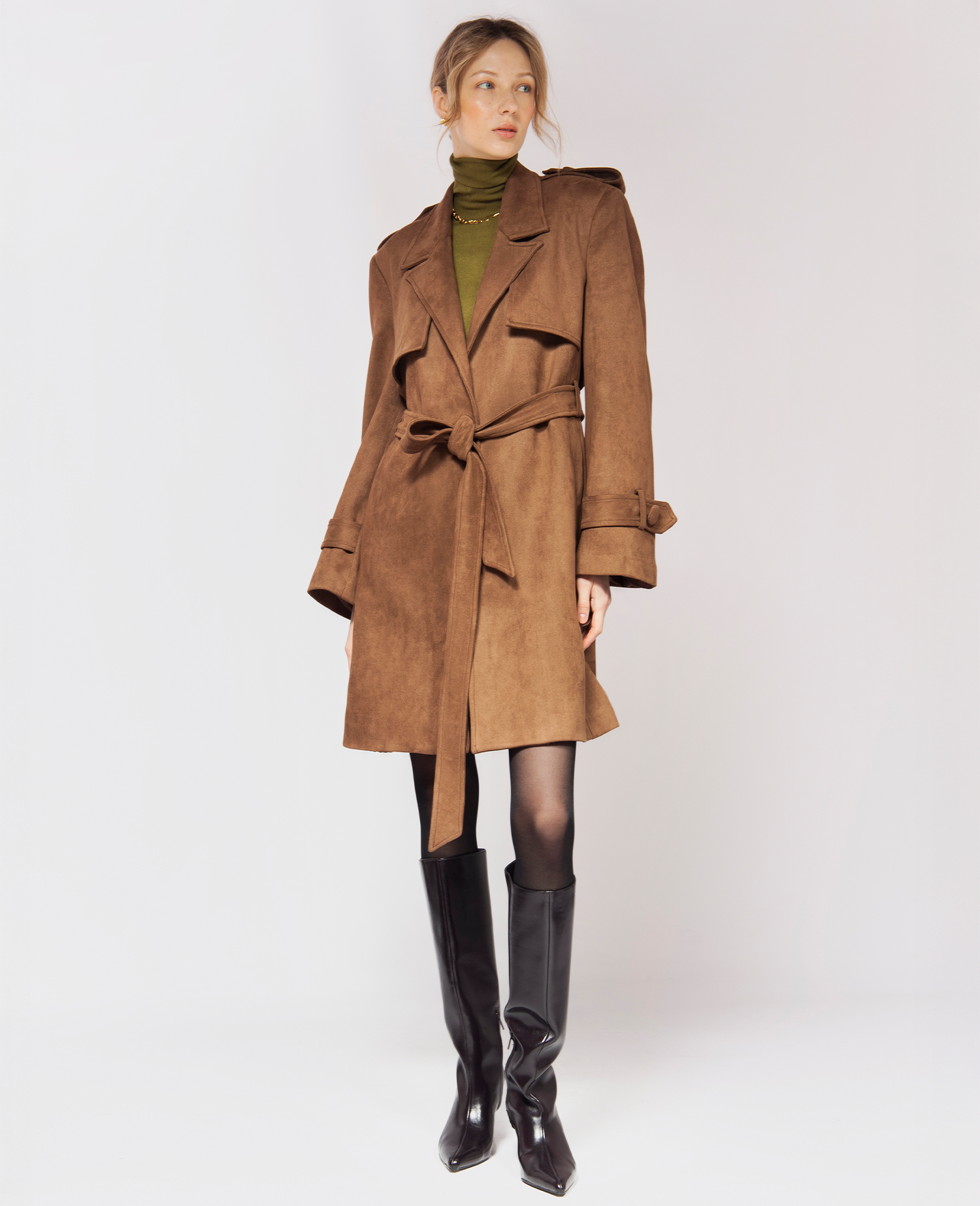 IMMEDIATE DELIVERY Gardenia Brown Coat