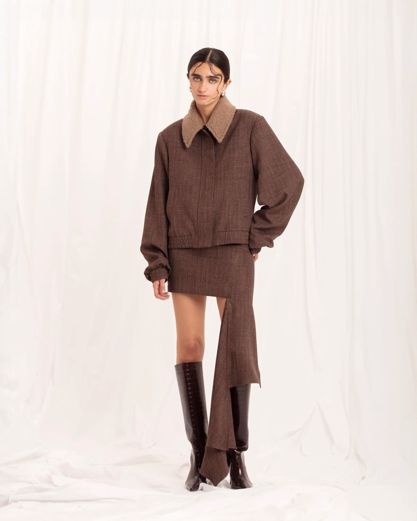 IMMEDIATE DELIVERY / Grace Cocoa Skirt