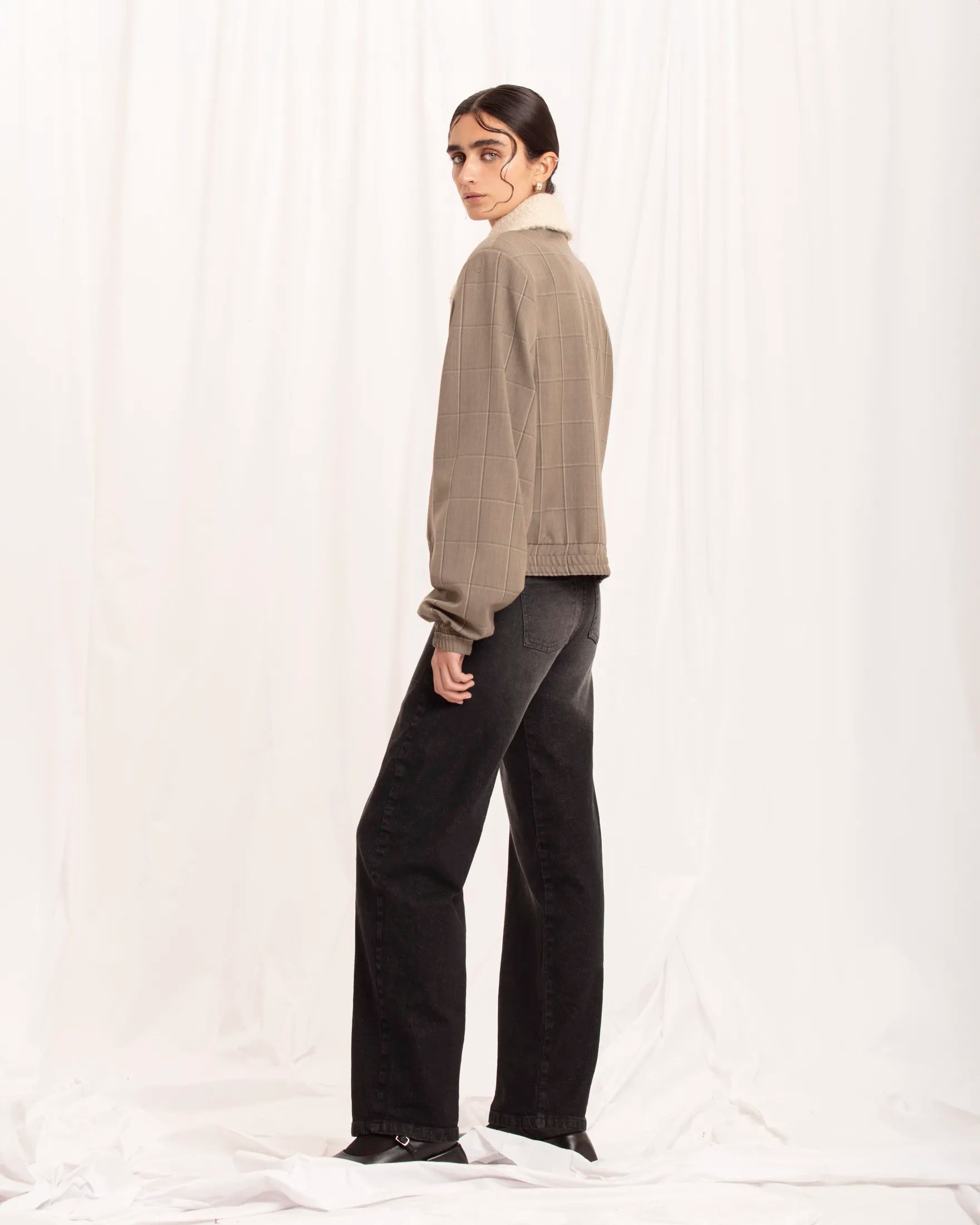 PRE-ORDER / Virginia Taupe Tartan Jacket