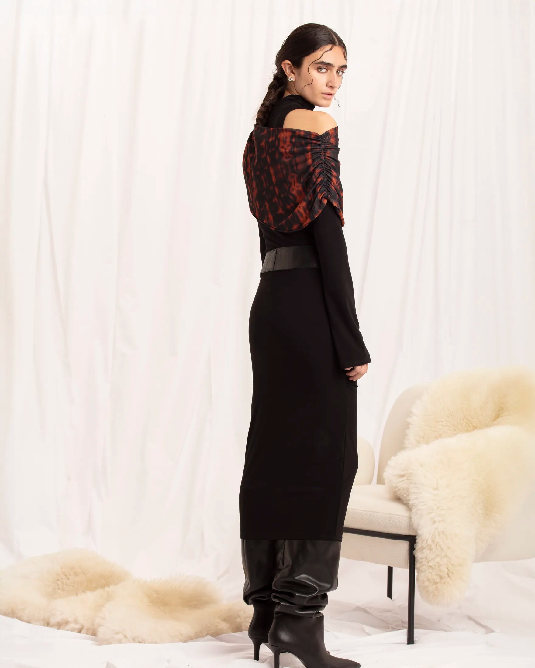 IMMEDIATE DELIVERY / Charlotte Python Print Dress