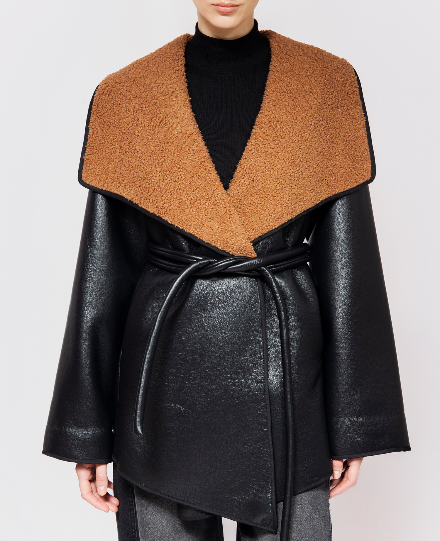 IMMEDIATE DELIVERY Malenita Black & Caramel Jacket