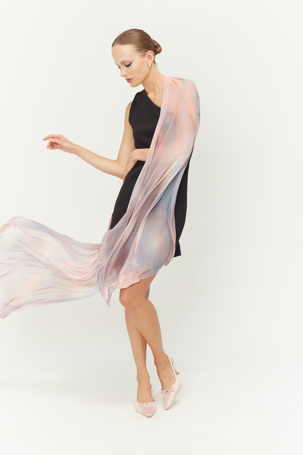 IMMEDIATE DELIVERY Abalone Black & Print Dress