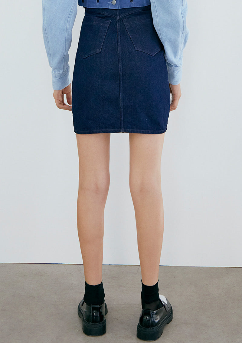 Nicolay Dark Blue Denim Skirt