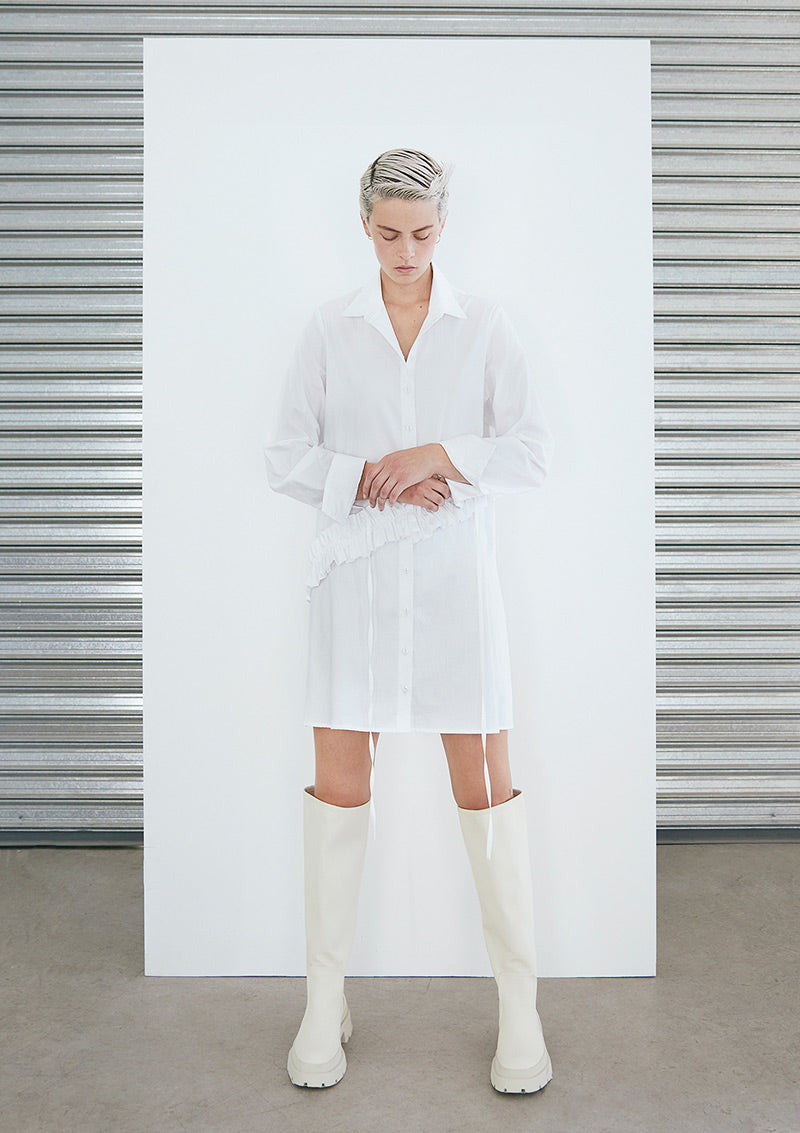 Vincent White Shirt Dress