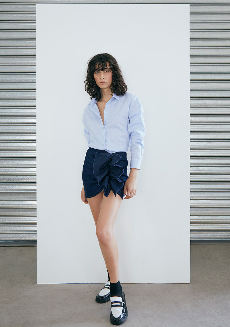 Vito Dark Denim Skirt