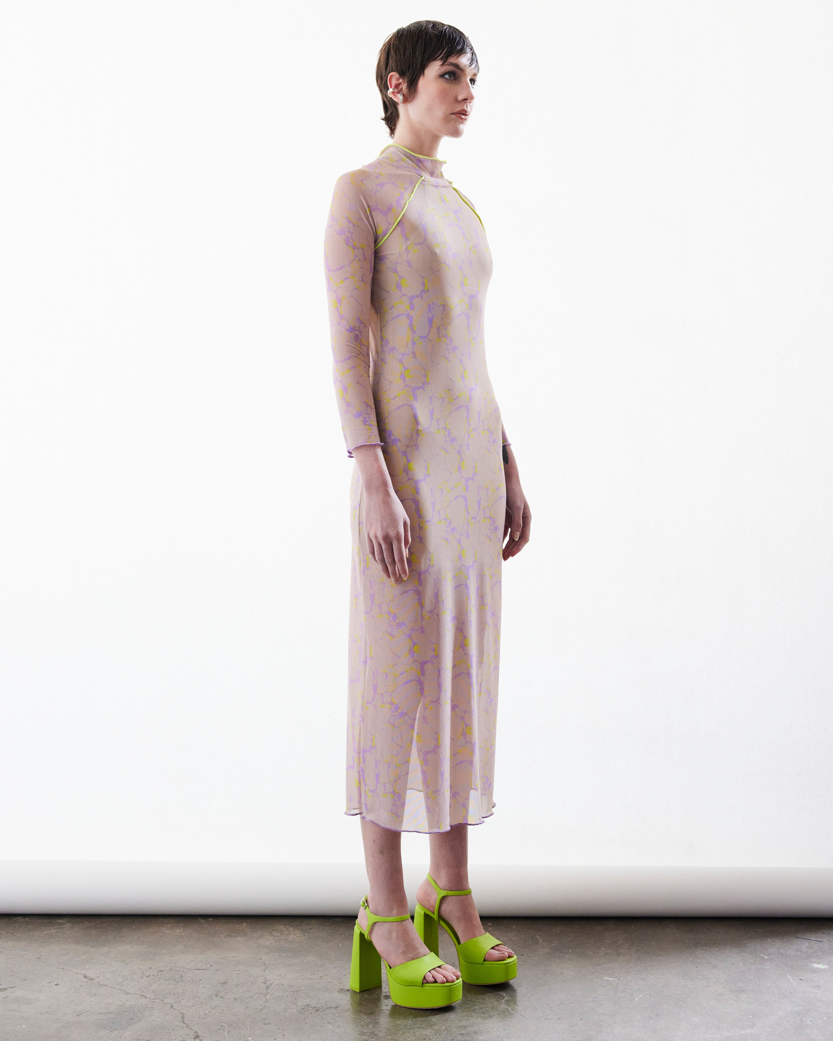 Waikato Lilac & Lime Print Dress