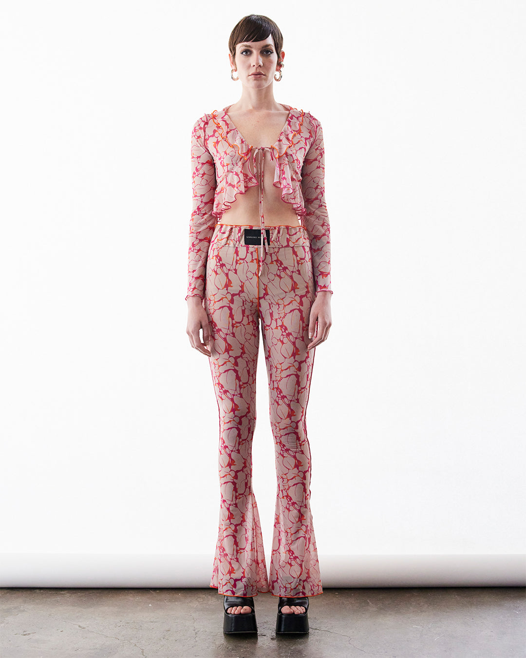 Urubamba Fuchsia & Orange Print Trousers