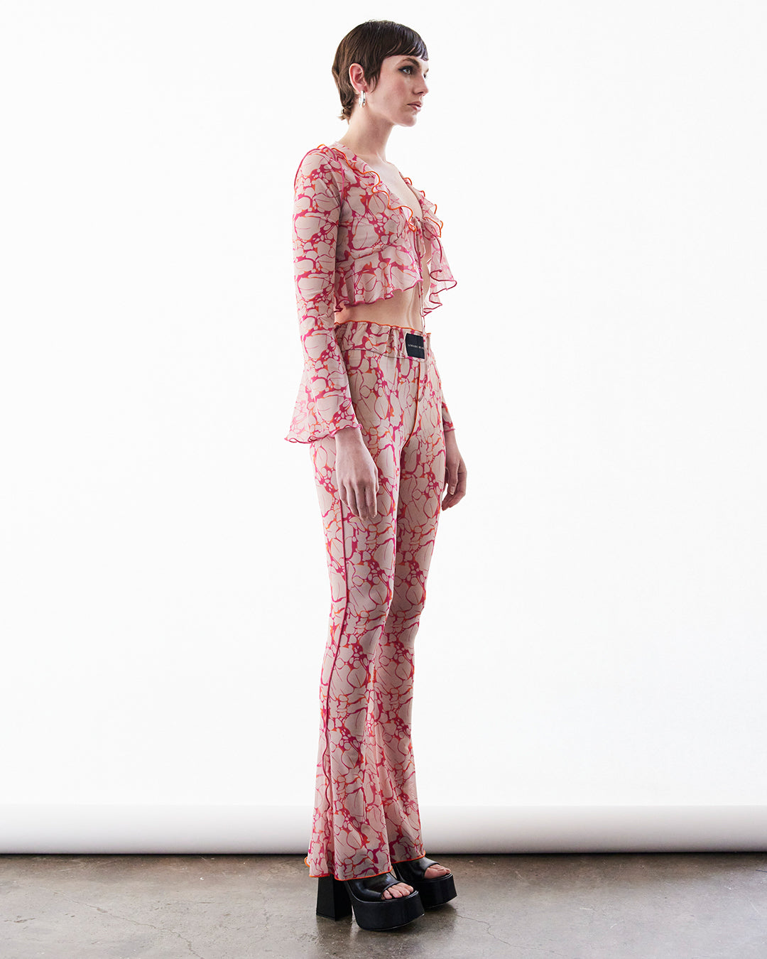 Urubamba Fuchsia & Orange Print Trousers