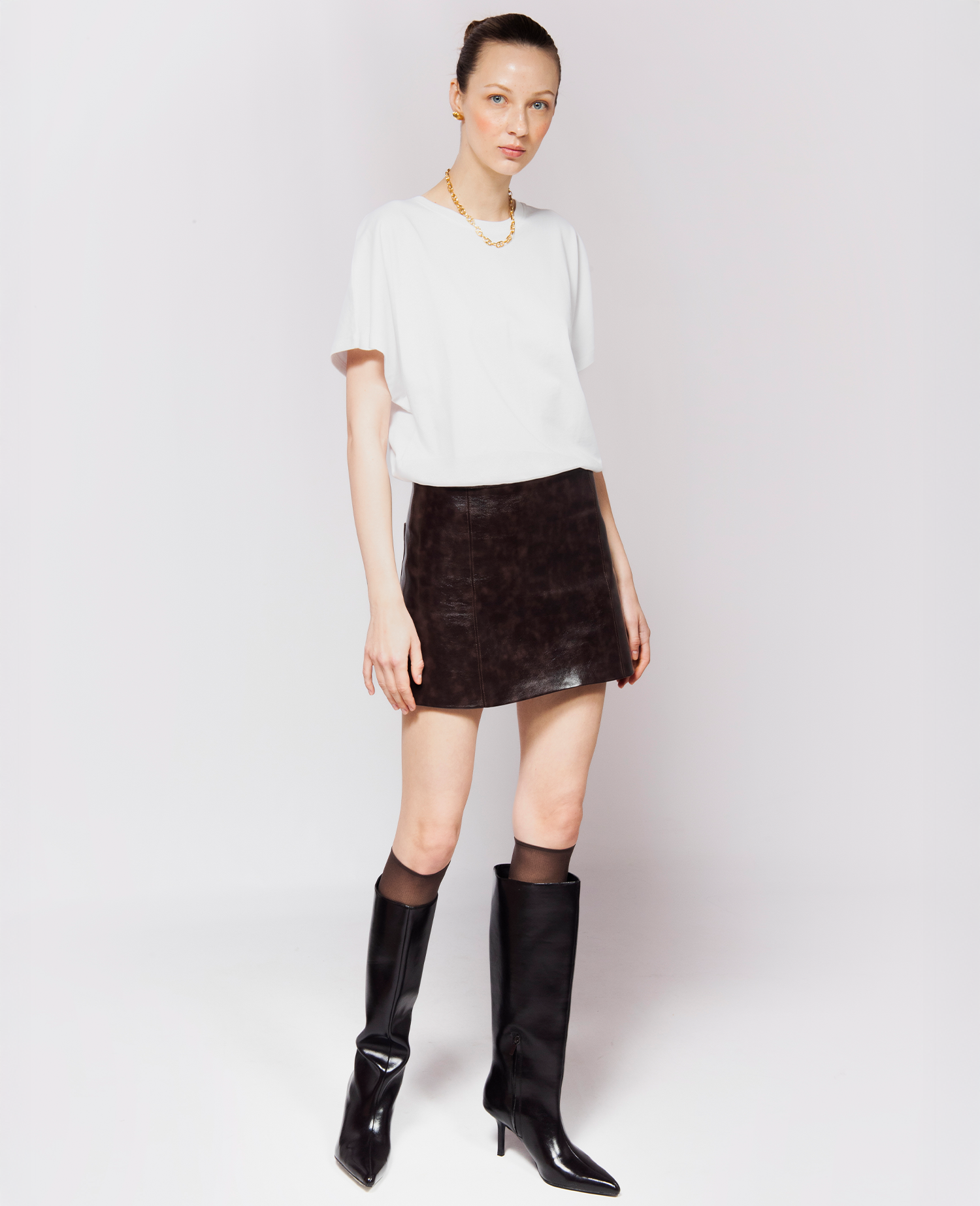 IMMEDIATE DELIVERY Amaranta Bitter Chocolate Skirt