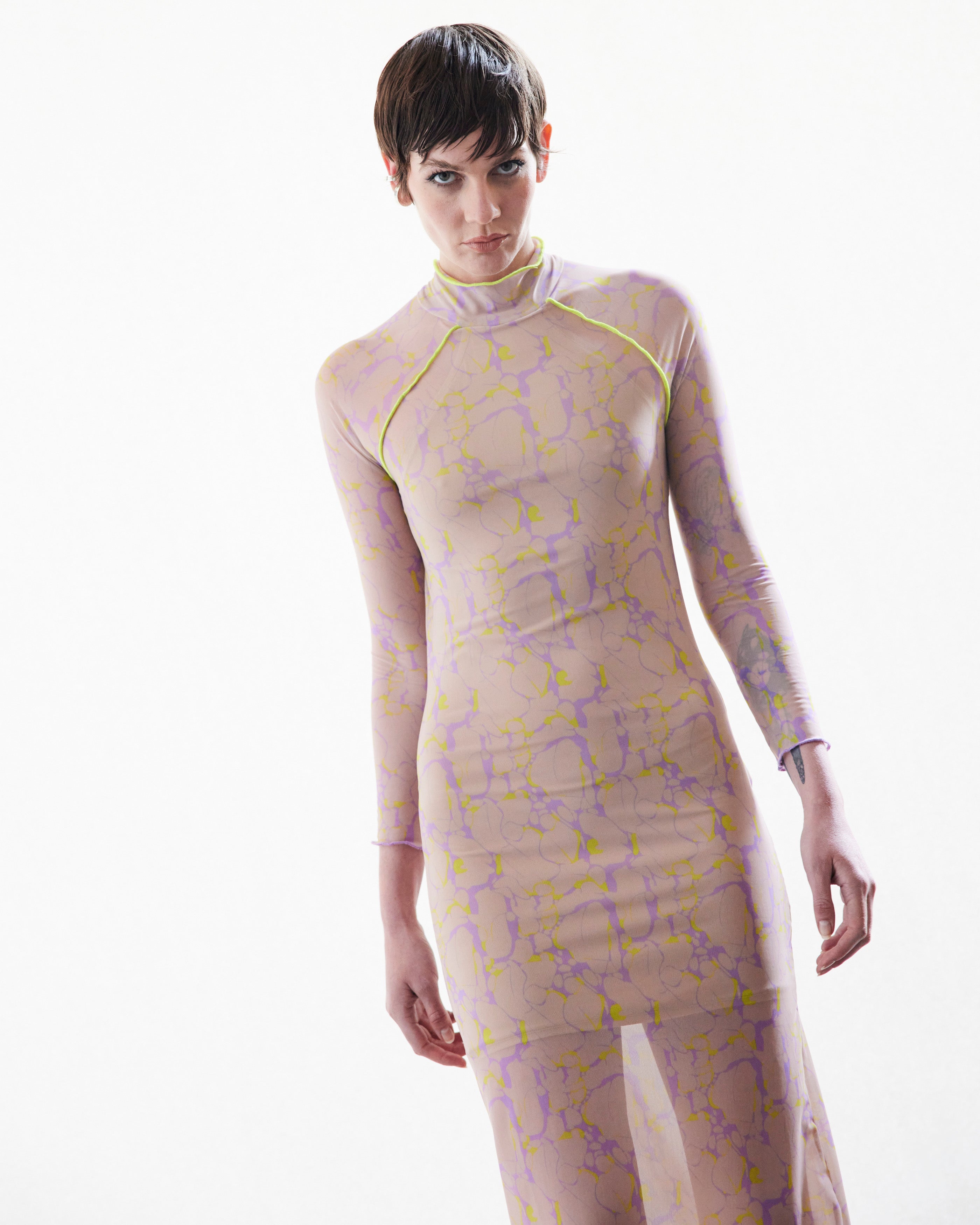 Waikato Lilac & Lime Print Dress