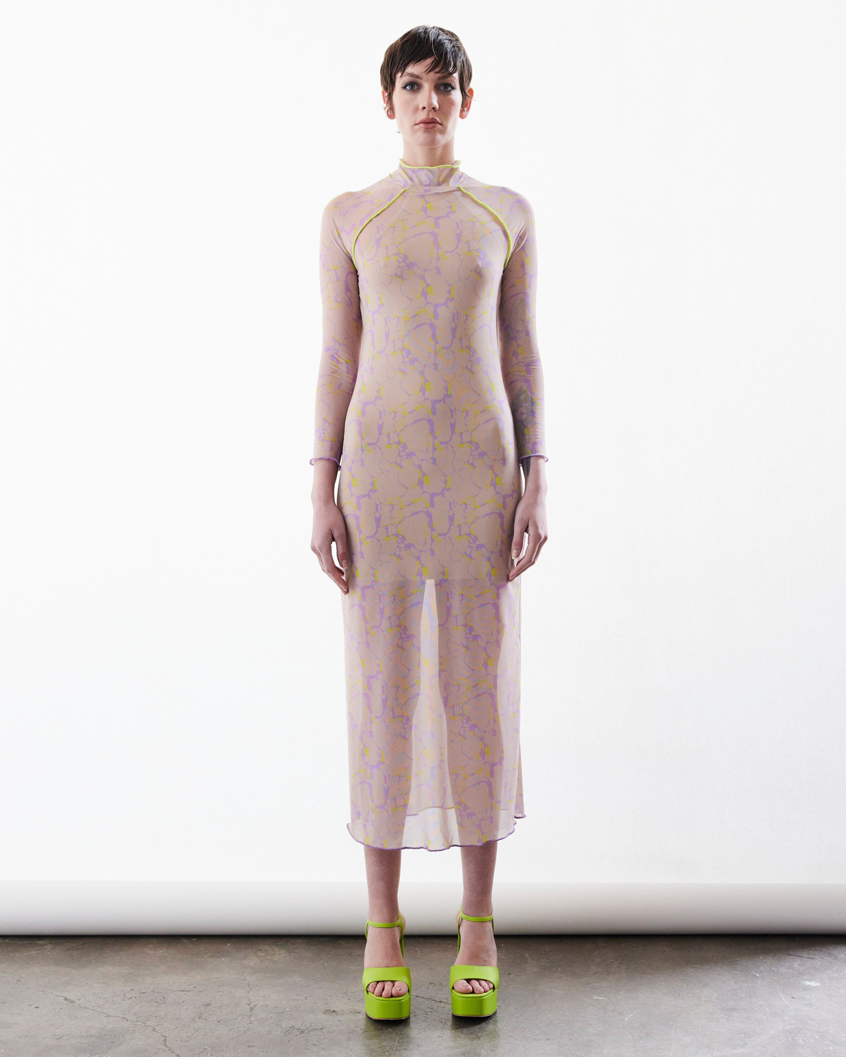 Waikato Lilac & Lime Print Dress