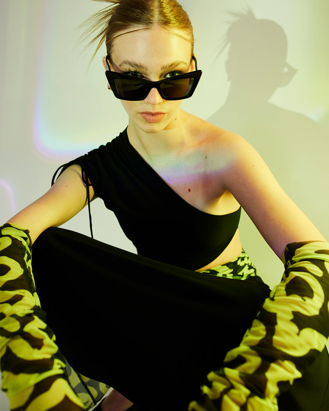 RIN Black & Yellow Print Dress